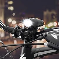 Vista 7 de Luces de Bicicleta BV, Super Brillantes con 5 Faros LED Delanteros y 3 Traseros, Luces de Bicicleta para Montar de Noche con Liberación Rápida, Set