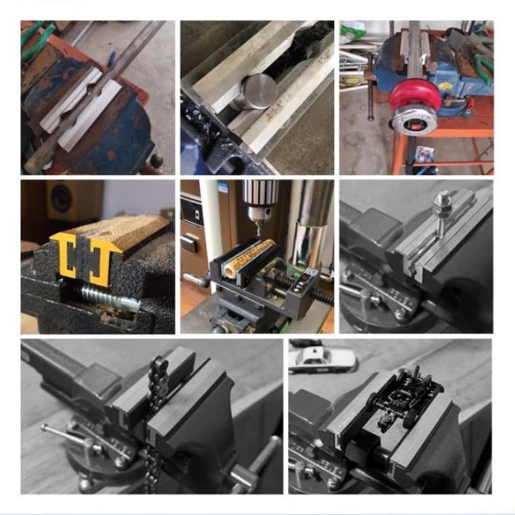 1 paire de mâchoires en alliage d'aluminium de type V, étau en acier de fraisage, mâchoire rigide, clip en V facile à saisir et à installer pour CNC (10,2 cm)