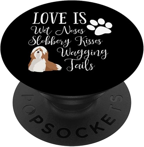Shih Tzu Pop Socket I Love My Dog Gift Cute - PopSockets Grip and Stand for Phones and Tablets