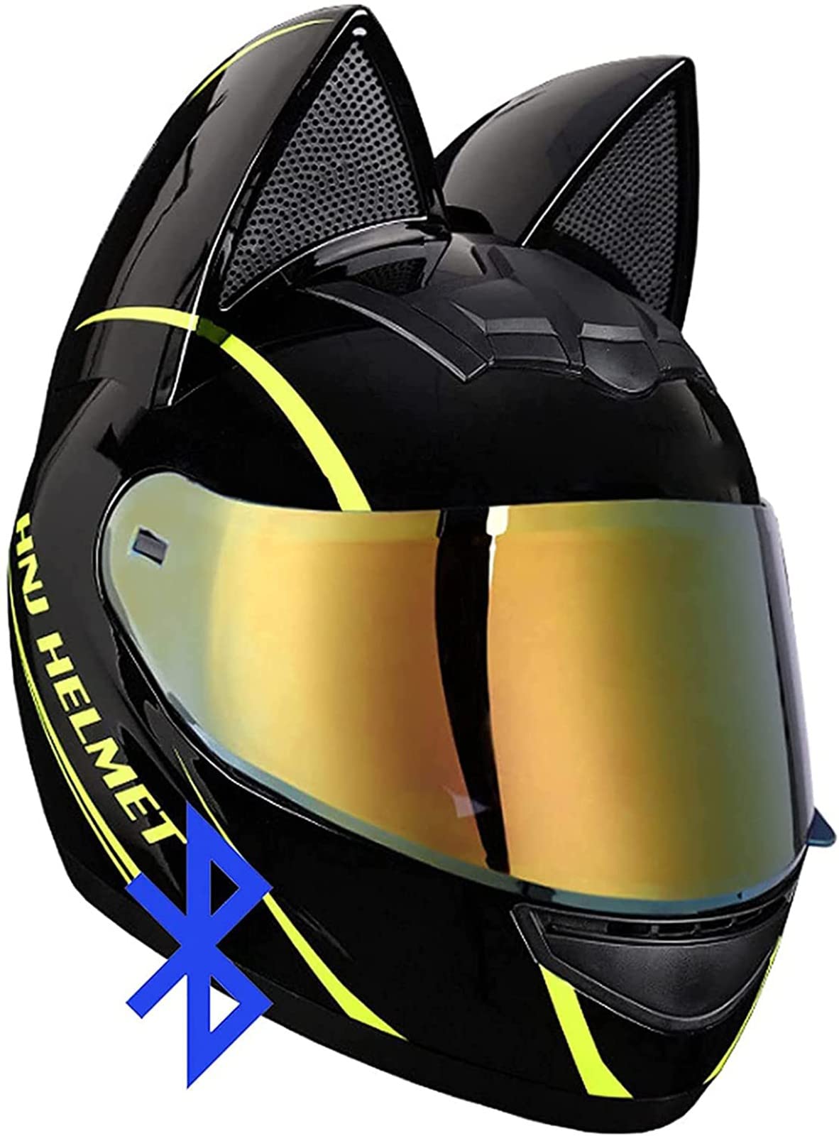 Motorcycle Modular Bluetooth Helmet DOT/ECE Approved Cat Ear Helmets Dual  Anti-Fog Visors Full Face Motorbike Helmet for Adults Men Women