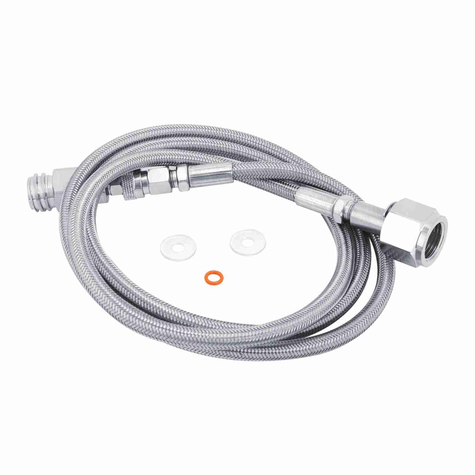 Kit adattatore tubo esterno soda da 1,5 m 60 pollici Raccordo soda per serbatoio Co2 Dispenser soda (Tr21-4 W21.8-14) (Argento TR21-4, G1/2)