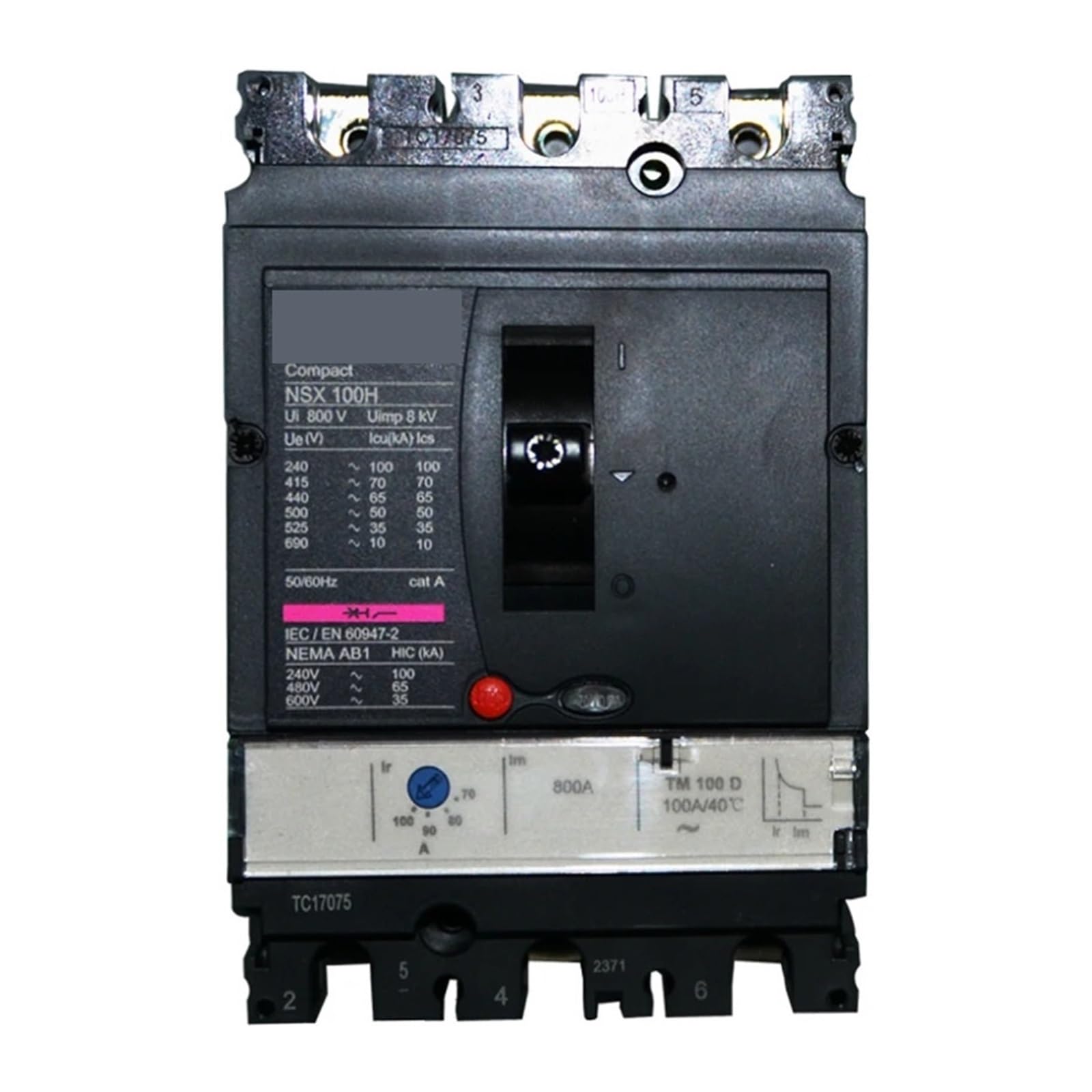 LEOTNNDQ Molded-Case Circuit Breakers Switch NSX100H 3P 4P TM16D-TM100D 70KA at 380/415V(16A)