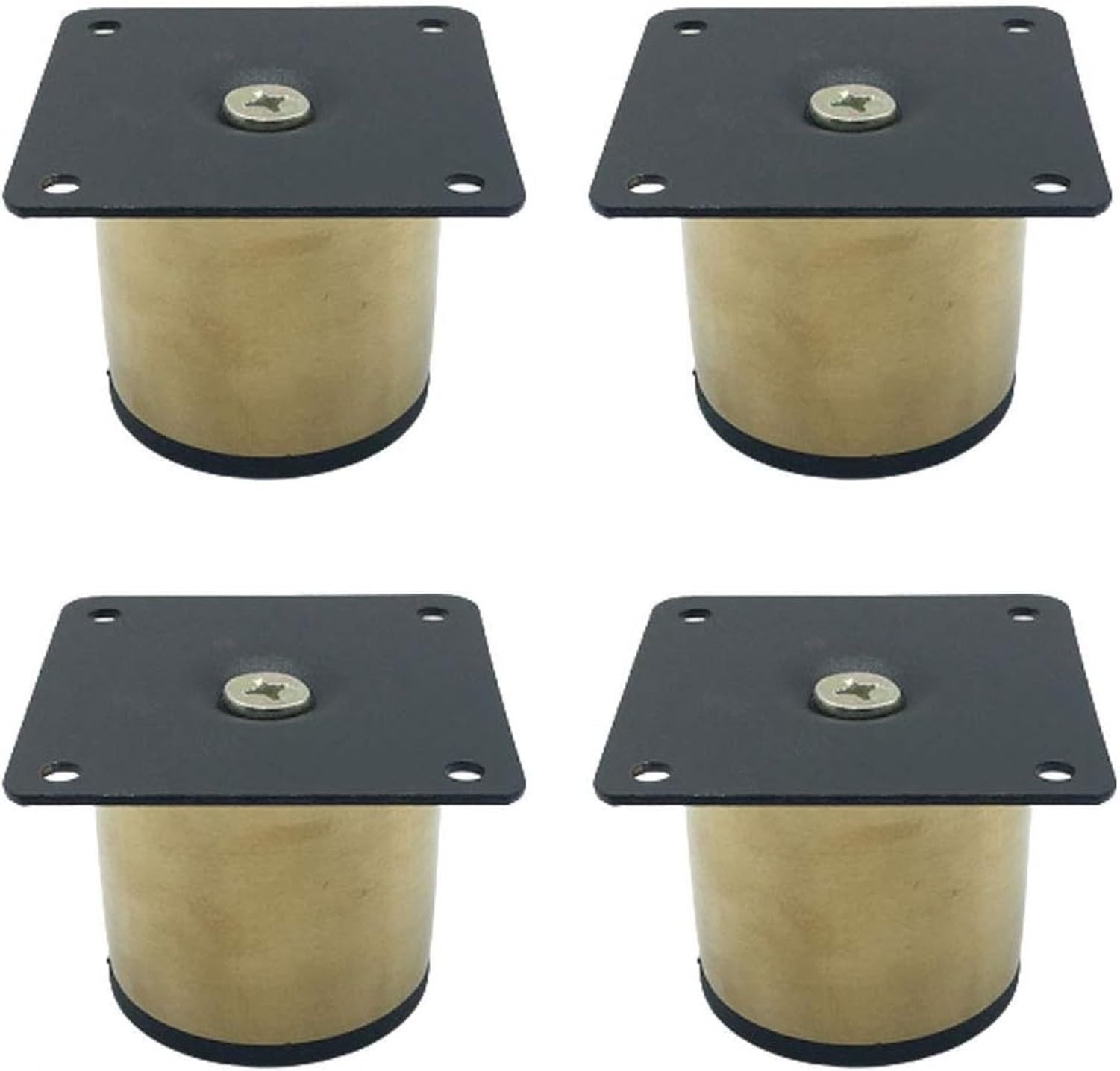 Set 4 Piedini Mobili in Acciaio Inox per Divano Tavolo, 5cm, 5cm