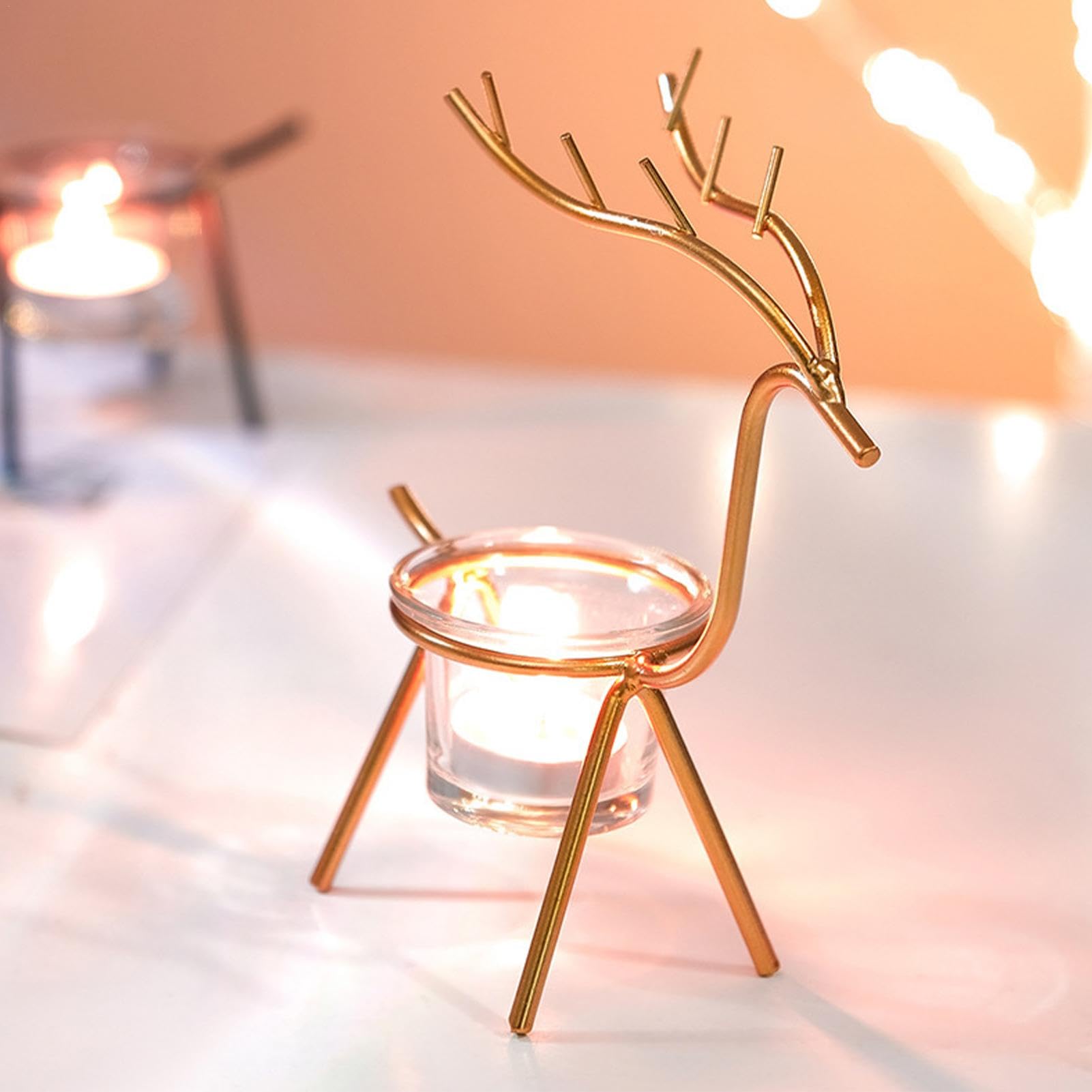 Amazon.co.jp: トナカイデザインのティーライトキャンドルホルダー