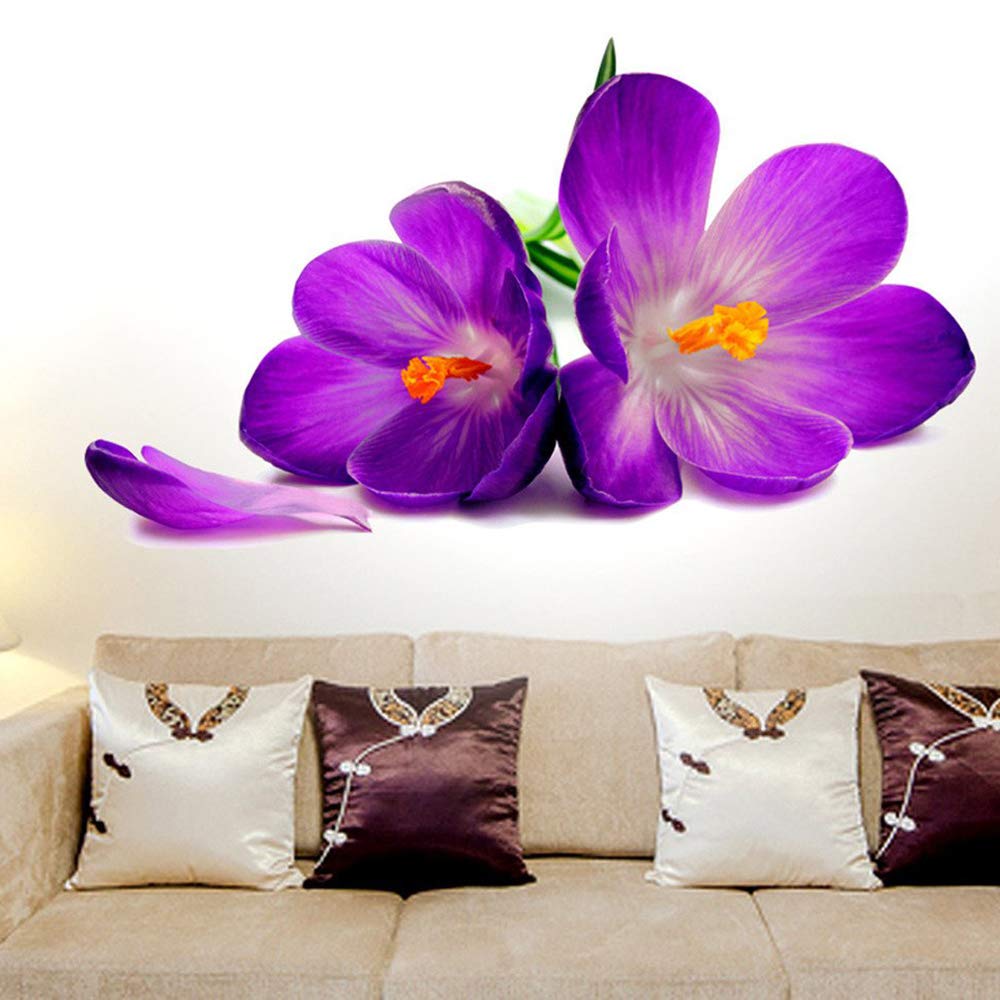 Artway PVC Vinyl Purple Lily Flowers Beautiful Botanical Wall Sticker (50 cm x 70 cm x 1 cm) (B07P2LPFMZ) Amazon Price History, Amazon Price Tracker