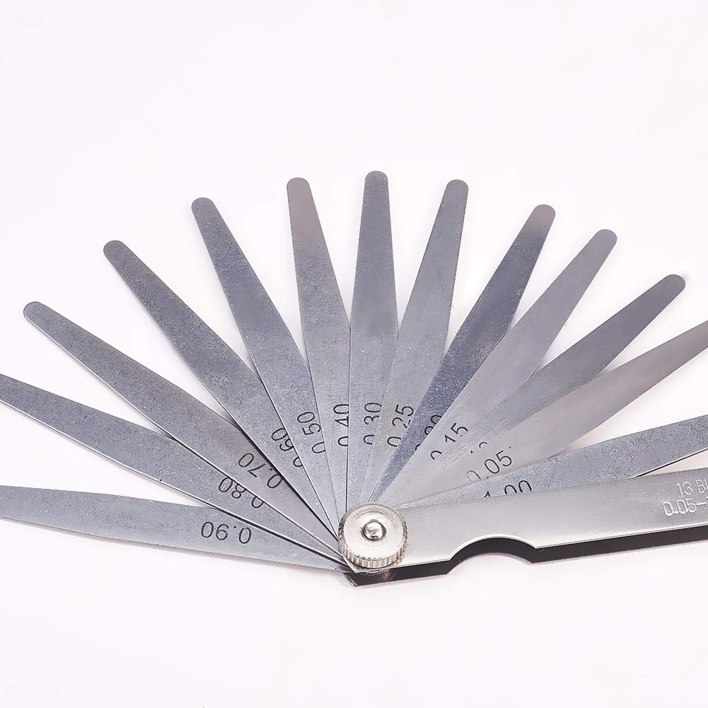 Produktbild von Utoolmart Fühlerlehre 200 Mm – 17 Klingen Aus Manganstahl, Metrisch, Faltbar – Für Zündkerzen & Ventile