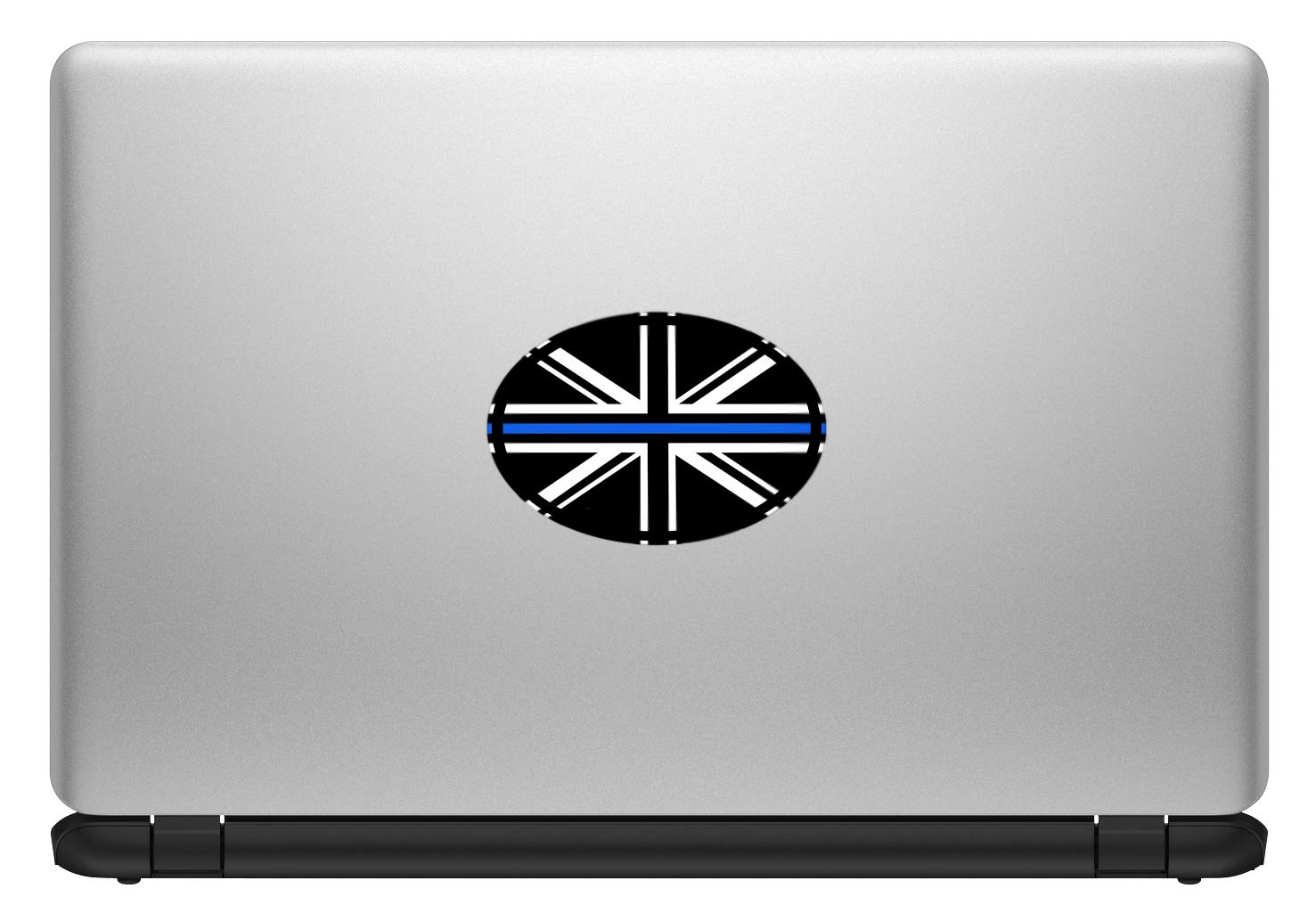 2 Adesivi 3D Bandiera UK Union Jack Thin Blue Line Police - Per Auto, Moto, Bici, Vetri - Resistente Alle Intemperie