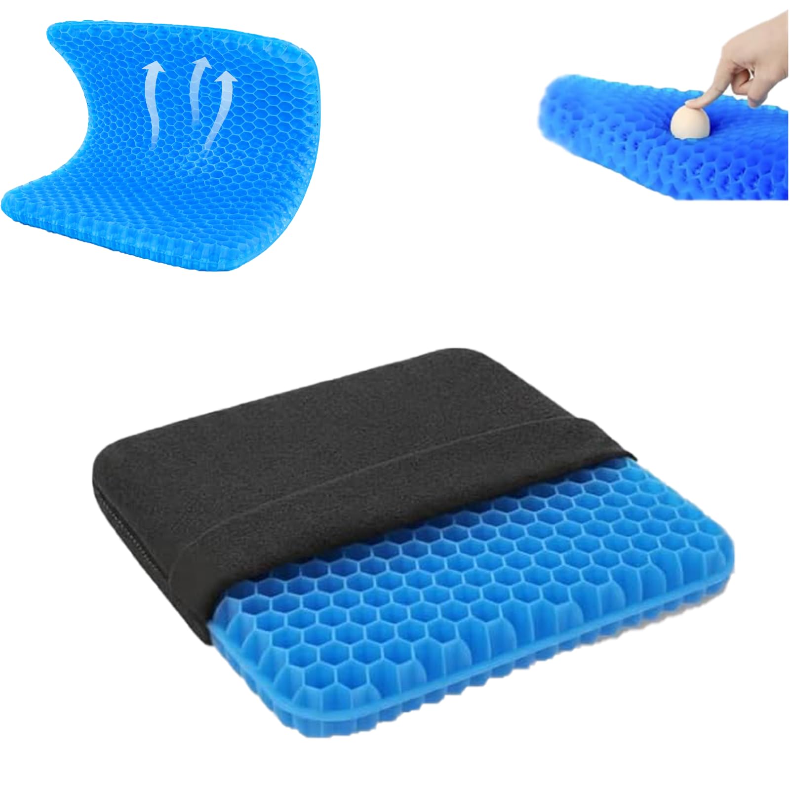 The Zero Cushion para ancianos, cojín de gel de refrigeración mejorado, diseño de panal transpirable, absorbe los puntos de presión, adecuado para oficinas, coches y sillas de ruedas (50 x 50 x 6 cm)