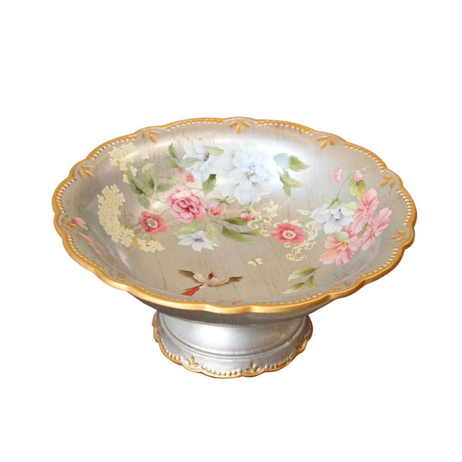 Corbeilles à fruits Assiette de fruits nouveau chinois rétro peint à la main plat de fruits maison salon décor grand bol de fruits en céramique porcelaine ronde artisanat bol de bonbons Coupe de Fruit