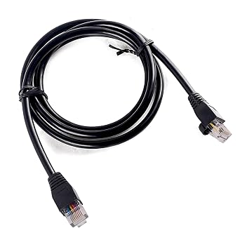 RJ45 RS485 Cable for BMS Communication Connecting for Seplos Battery to Voltronic Inverter Male to Male Cable (Round Cable, 6.56Feet/200CM)