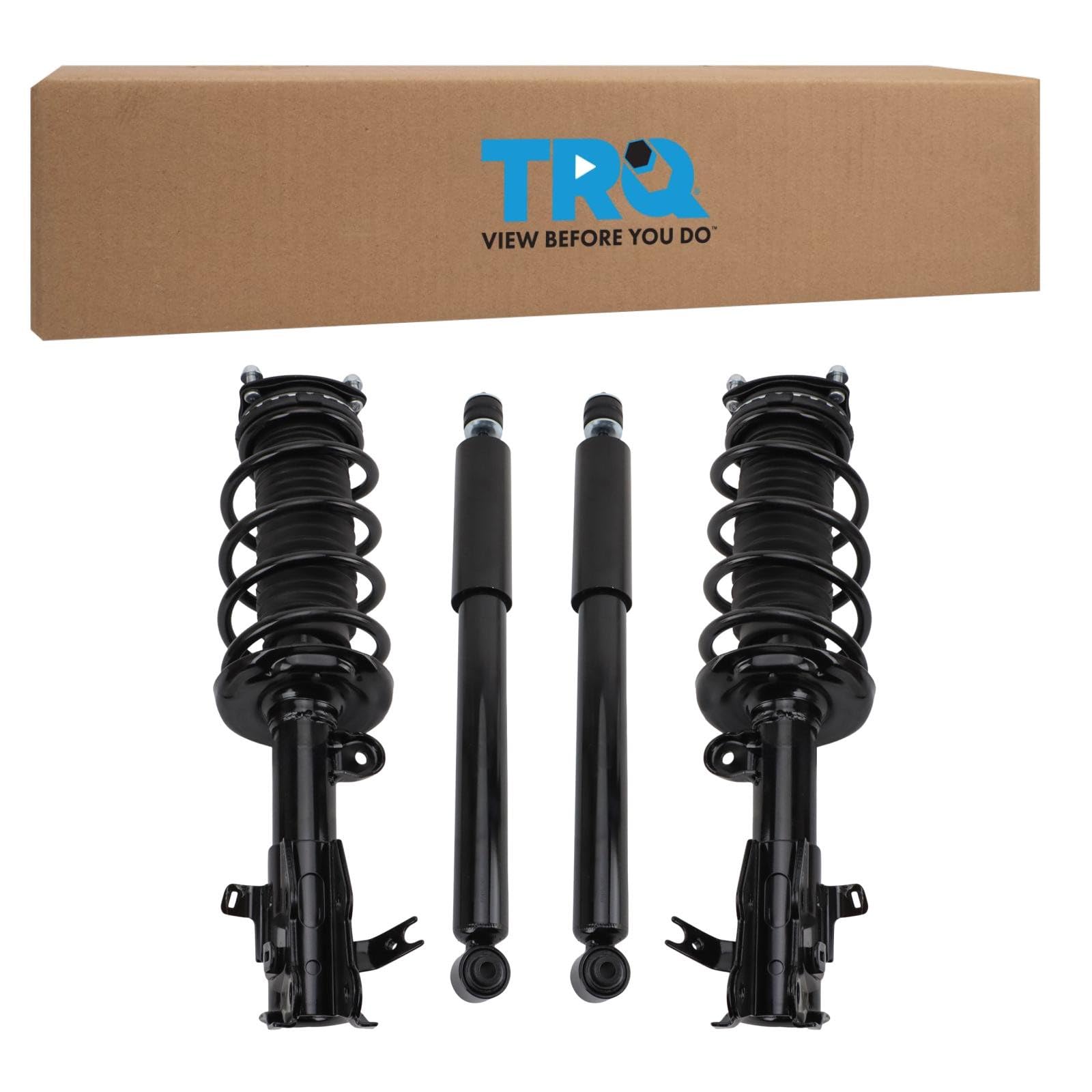 TRQ Front and Rear Complete Strut Assembly &amp; Shock Absorber Kit Compatible with 2012-2015 Honda Civic