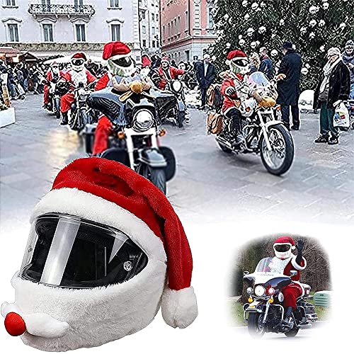 Woljay Full Face Motorcycle Helmet Cover, Santa Claus MotoshiaHelmet Christmas