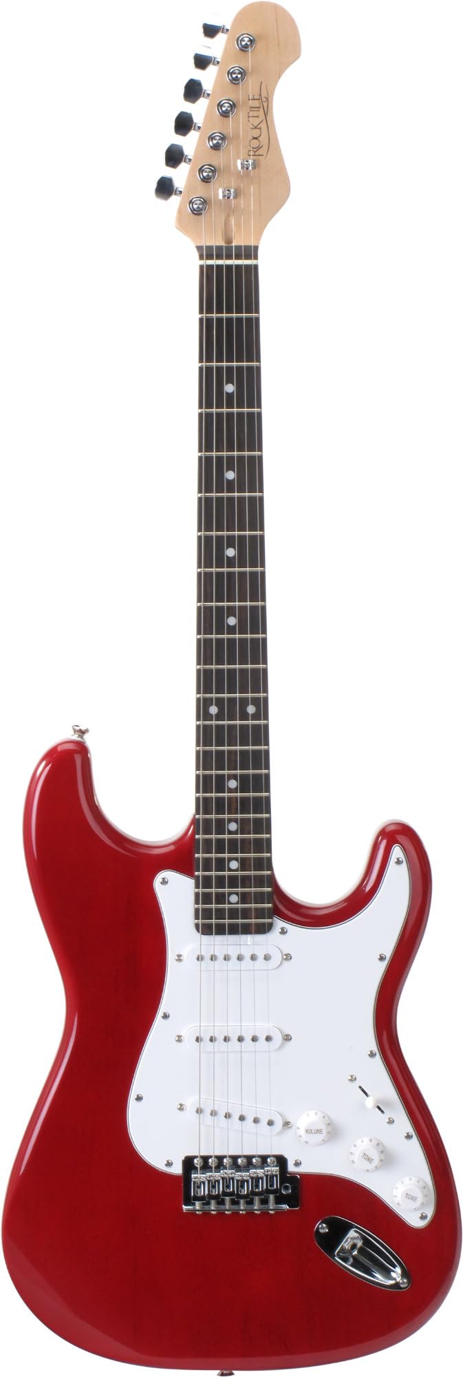 Rocktile Sphere Classic Red E-Gitarre Set (E-Gitarre im ST-Design, inkl. Gigbag, Kabel, Plektren, Gitarren Schule mit CD & DVD & Saiten) Rot