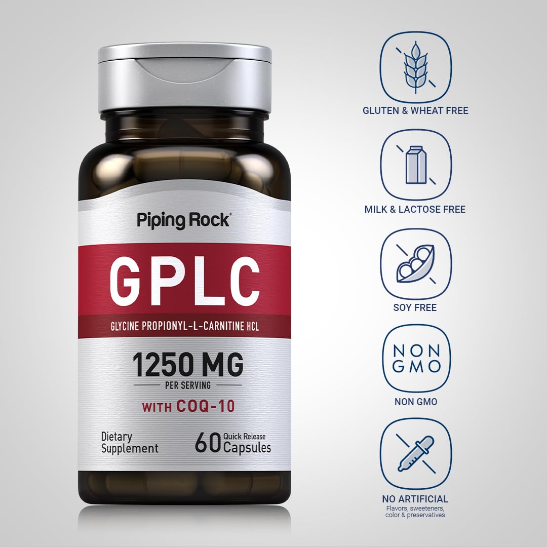 l carnitine piping rock Amazon.com: Piping Rock GPLC Glicina Propionil-L-Carnitina | 1250mg | 60  Cápsulas | Plus CoQ10