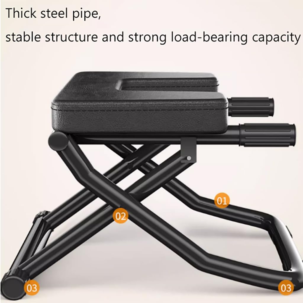 Sgabello per Verticale per Yoga Sedia assistita per Yoga Struttura in Acciaio Metallico Sedia Yoga Pieghevole Portatile Allenatore per Verticale,Red