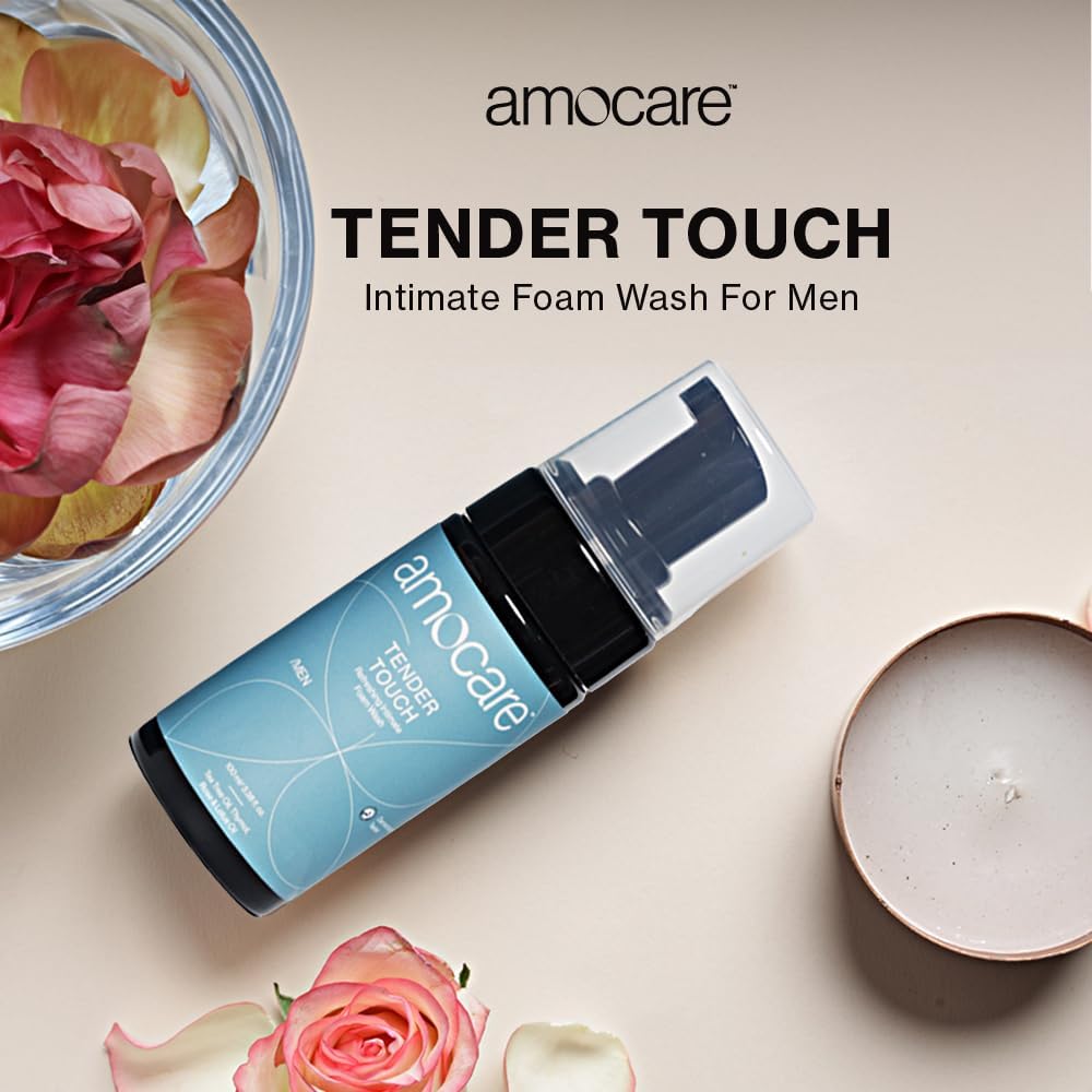 Amocare Intimate Wash for Men (Pack of 2) pH Balanced Hygiene, Foam Intimate Wash, | Prevents Infection, Irritation & Bad Odour | Natural Fragrance | Safe for Daily Use | Tea Tree, Rose & Lotus Oil 3