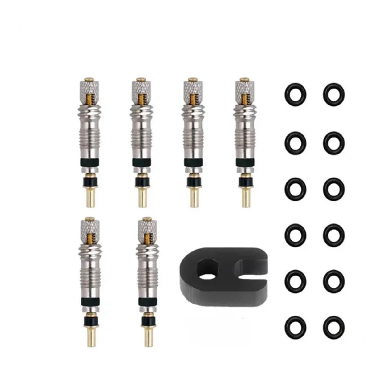 Dymkie Kit 3 Bicycle Presta Tubeless Core Kit Removable Aluminum Alloy Stem Caps Bike(Kit 3)
