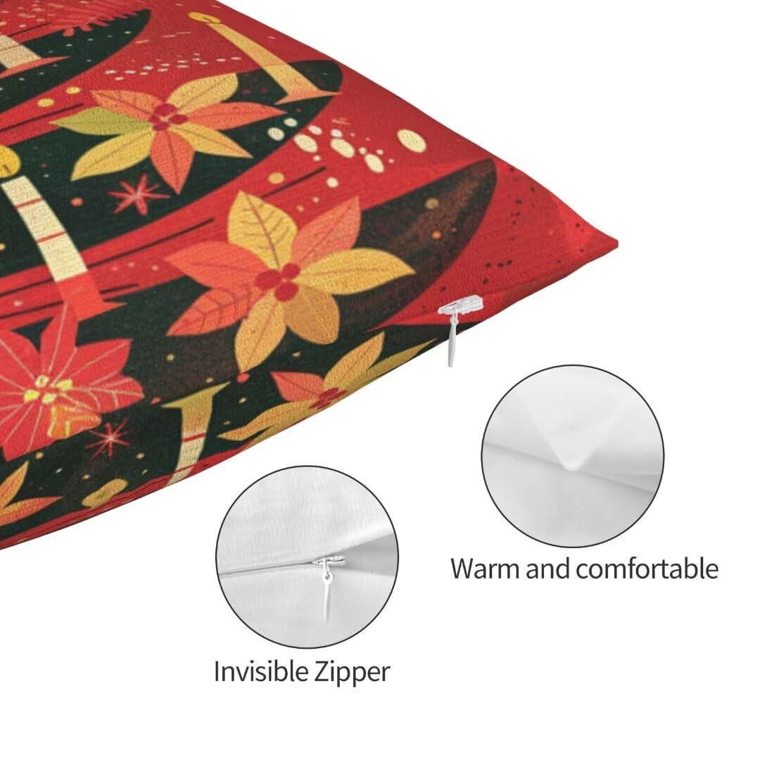Kissenbezug 60 x 90 cm Weihnachtsbaum Kissen,Sofakissen Superweicher Kopfkissenbezug Dekorative Kissenbezüge (2er Set) Kissenhülle mit ReißVerschluss Deko Kissen für Couch Wohnzimmer Schlafzimmer J209
