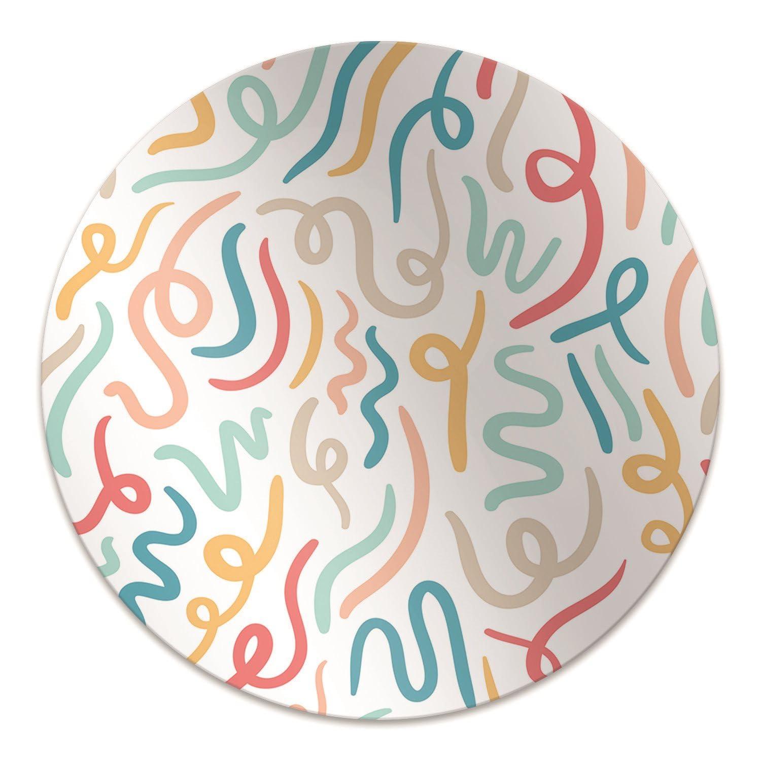 Tapis de chaise pour bureau à la maison protège-sol rond motif calligraphie