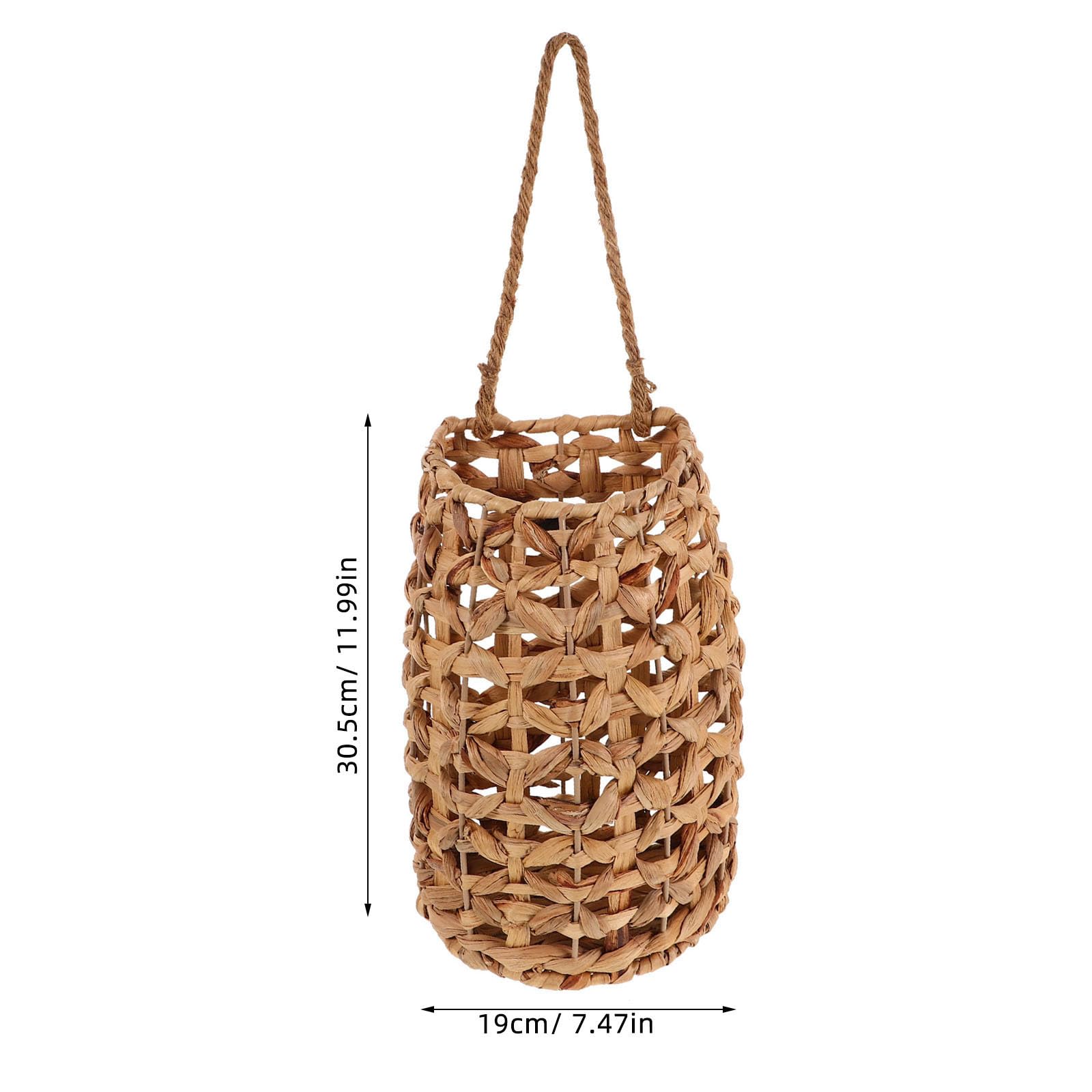 Alipis Cesta Colgante Tejida de Hierba de Calabaza Ligera y Portátil para Almacenamiento en Cocina y Decoración de Pared Estilo Nórdico Elegante