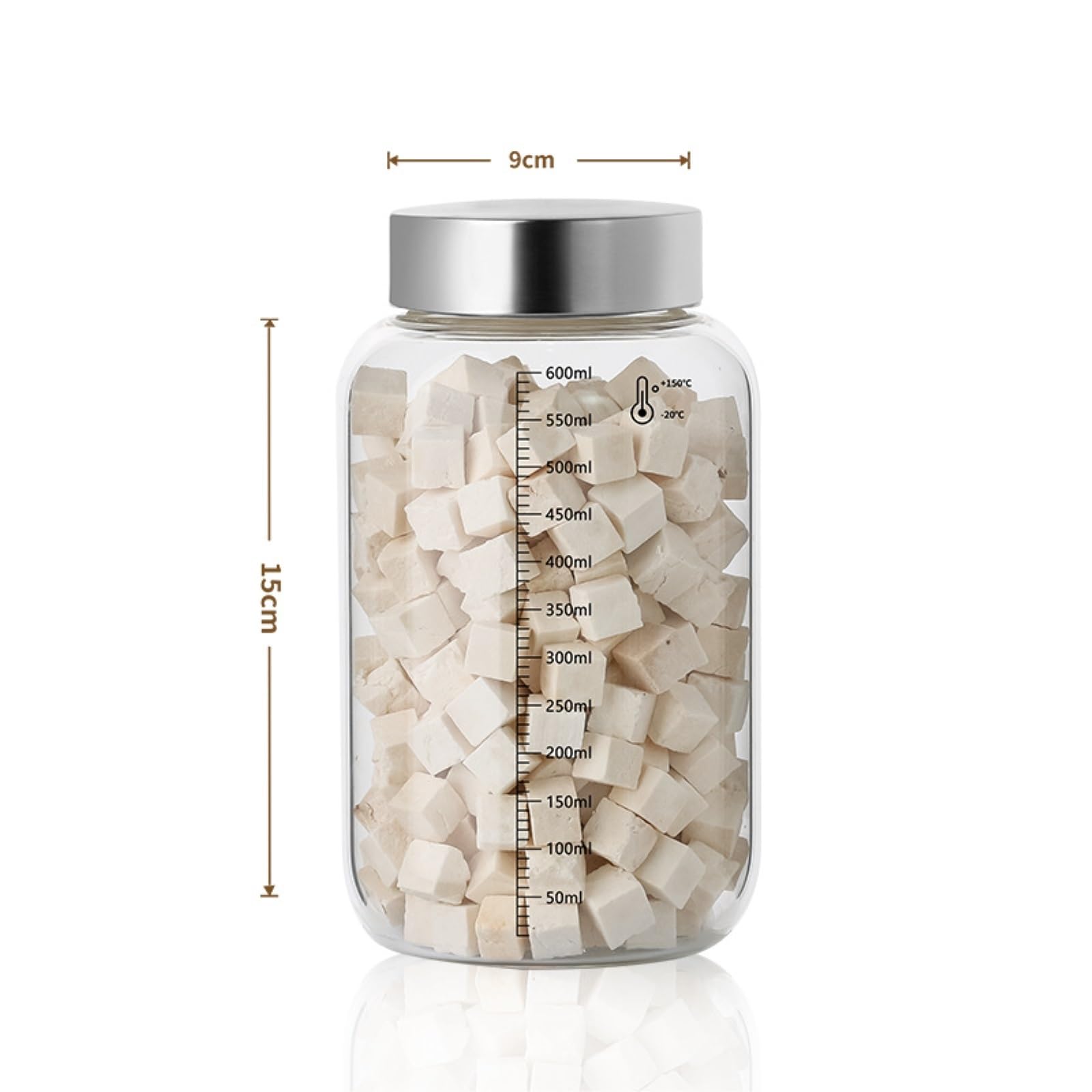 Contenitori Cucina, Glass Jars 5 Pezzi Di Contenitori In Vetro Con Coperchio Ermetico E Bilancia For La Conservazione Muesli Domestica