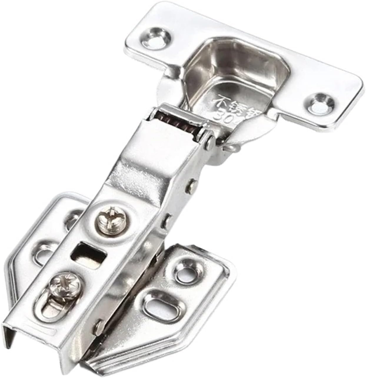 Paqwtyb Embed 10Pcs Hinges, Stainless Steel Hydraulic Cabinet Damper Buffer Soft Close