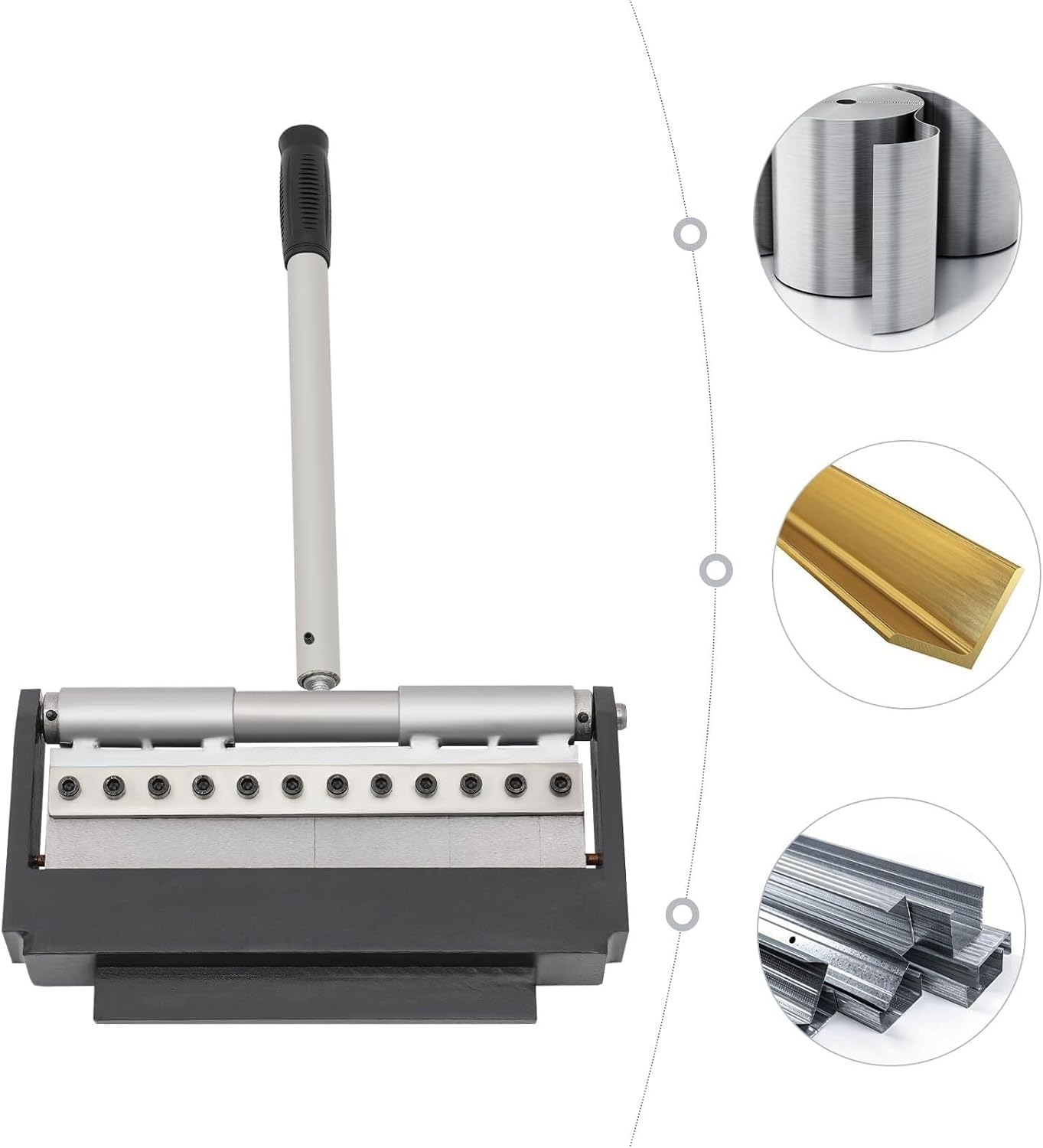 Manuelles Metallbiegegerät, 0-90 Grad verstellbar, zum Falten von Stahl-, Kupfer- und Aluminiumblechen, tragbares manuelles Metallbiegegerät