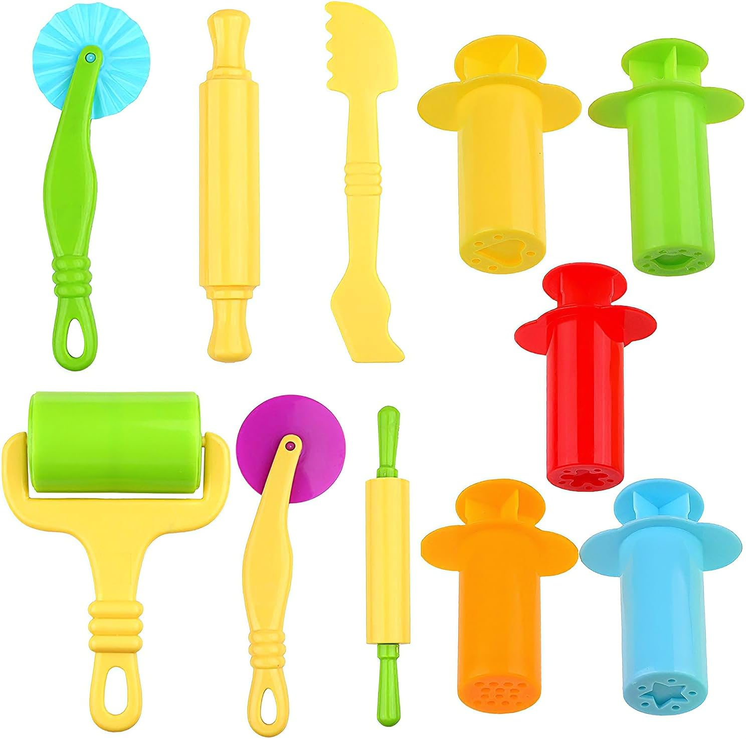 MAGIKON Set of 11 PCS Smart Dough Tools Kit with Models and Molds, Dough Extruders