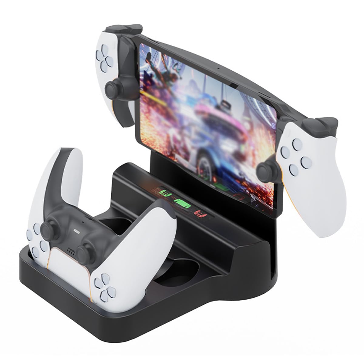 Stazione di ricarica per controller, base di ricarica per console di gioco 3 in 1 con USB Type-C per controller e ricarica della console