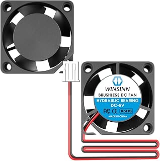 WINSINN DC 20mm Fan 5V 2010 Hydraulic Bearing Brushless Cooling 20mmx10mm 2PIN (Pack of 2Pcs)