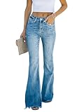 Women's Flare Bell Bottom Jeans High Waisted Wide Leg Bootcut Jeans Stretchy Denim Pants