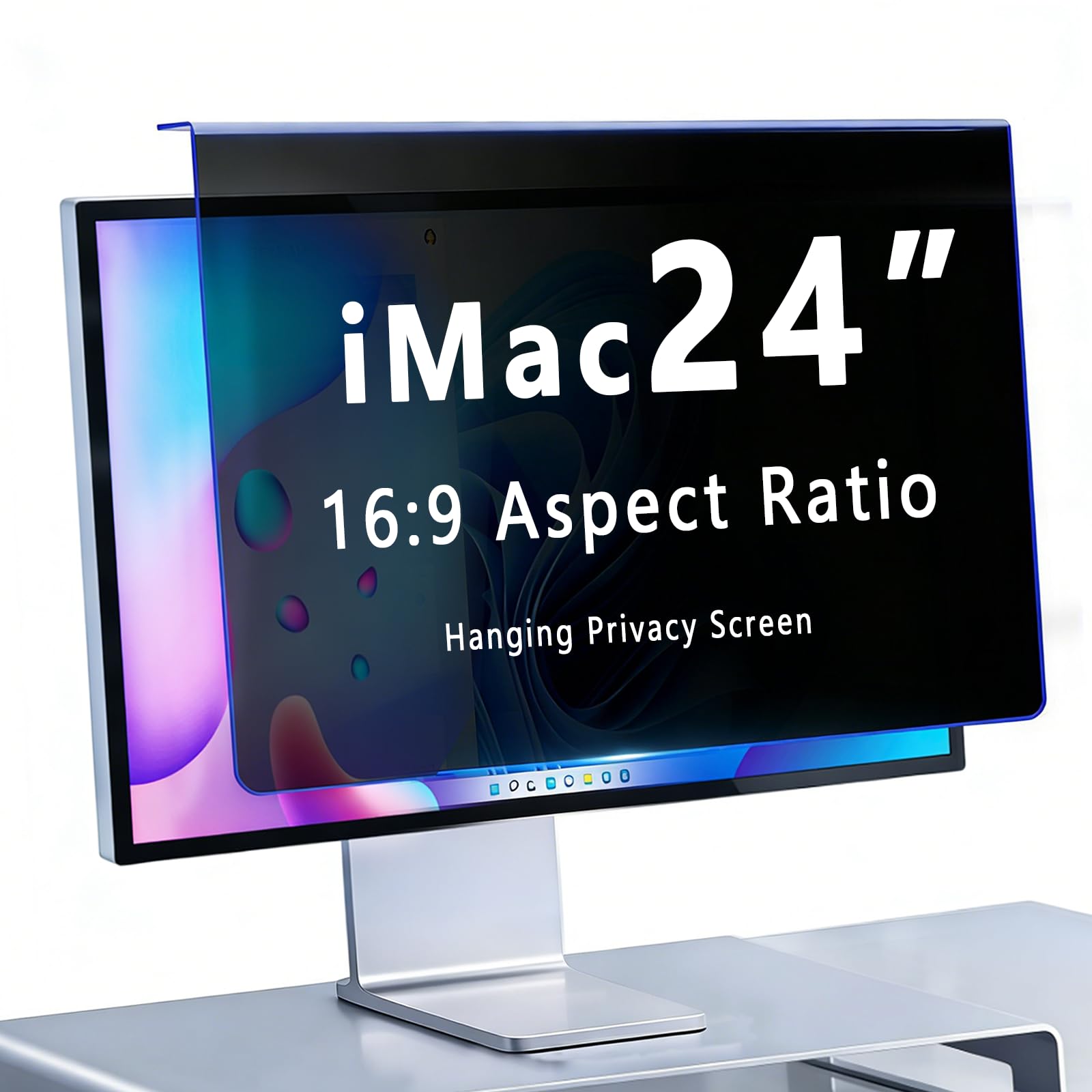Filtro privacy da appendere per iMac 24" 16:9 widescreen monitor del computer, anti-peep e blocco della luce blu, schermo privacy ± 30°, protezione degli occhi per ufficio e sicurezza dati