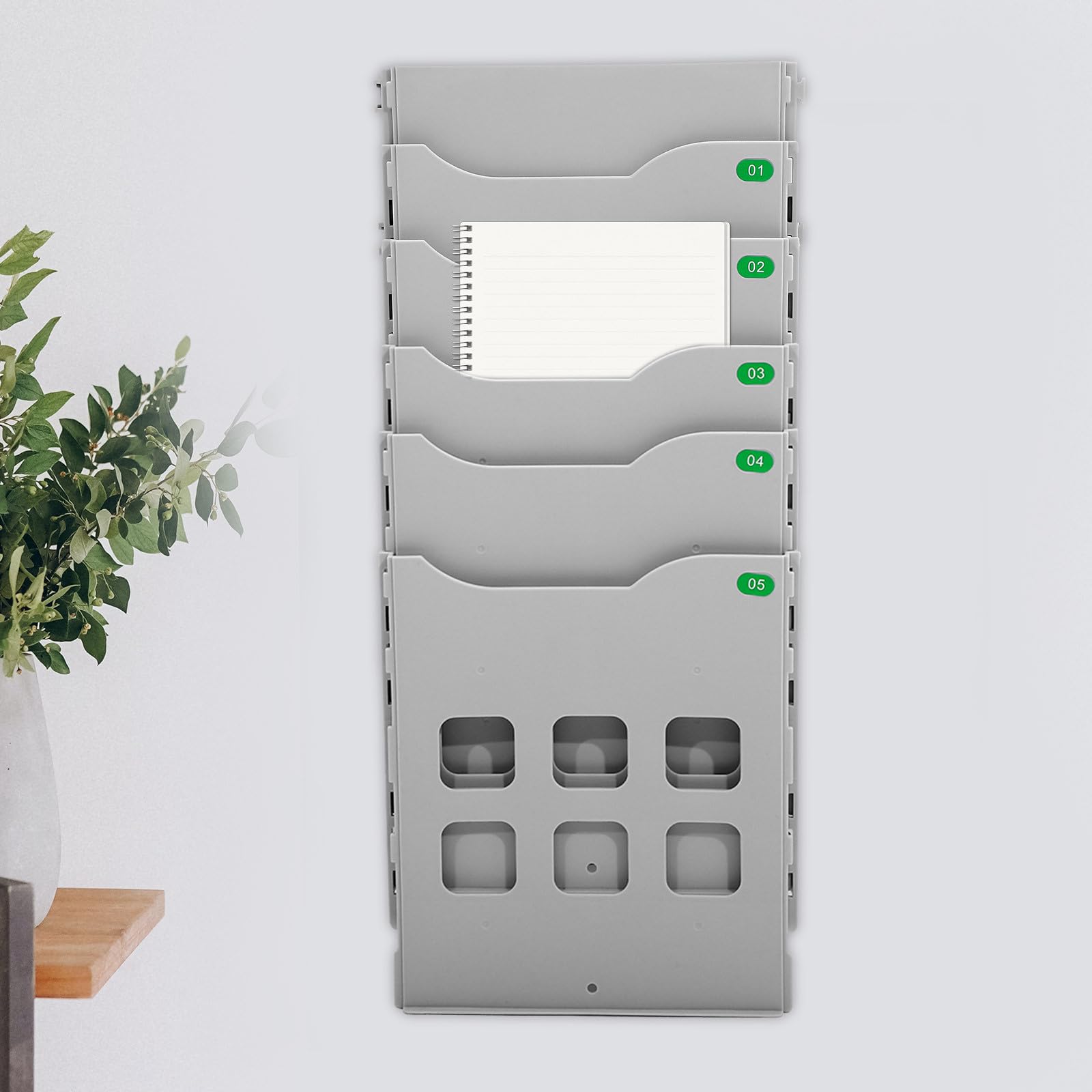 Organizzatore Documenti A4 in PP Argento per Ufficio e Studio