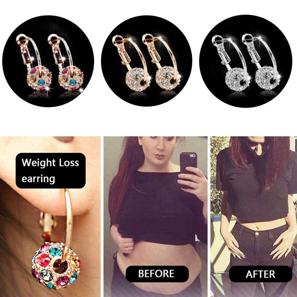 Magnetische Schlankheitsohrringe Schlankheitspatch Abnehmen Gewicht Gesundheitsmagnete von Lazy Paste Slim Patch-Gold