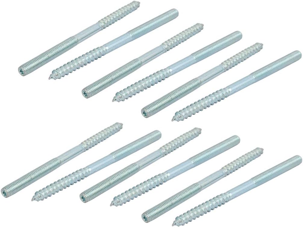 M6x100mm Carbon Home Hardware Steel Zinc Plated Torx Head Self-Tapping Hanger Bolt 12pcs Model:22as652qo276