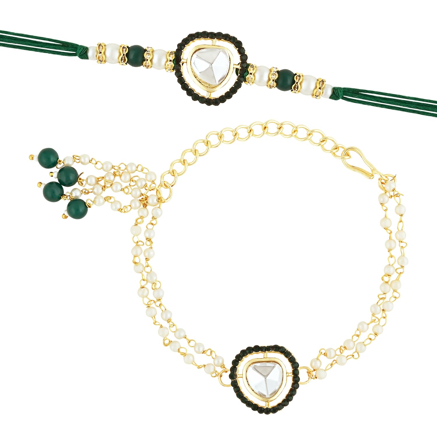 See full amazon price history chart for I Jewels Mens Kundan & Pearl Bhaiya Bhabhi Lumba Rakhi Combo Set With Roli Chawal And Rakshabandhan Card (R109G-Co) I Jewels Mens Kundan & Pearl Bhaiya Bhabhi Lumba Rakhi Combo Set With Roli Chawal And Rakshabandhan Card (R109G-Co) (B0C96Q3T9D) Amazon Price History, Amazon Price Tracker