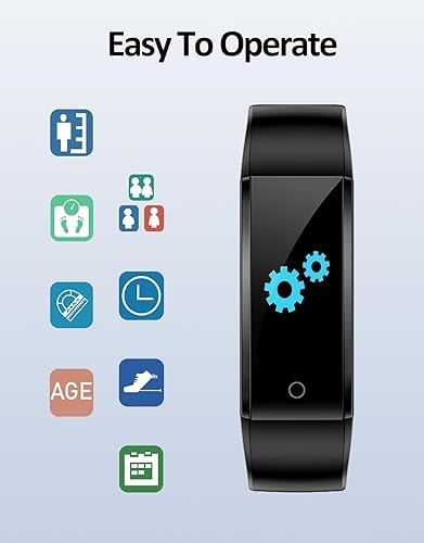 Miniatura 6 de GRV Reloj podómetro, sin Bluetooth, no requiere aplicaciónteléfono, reloj de seguimiento de fitness impermeable con contador de pasos, calorías,