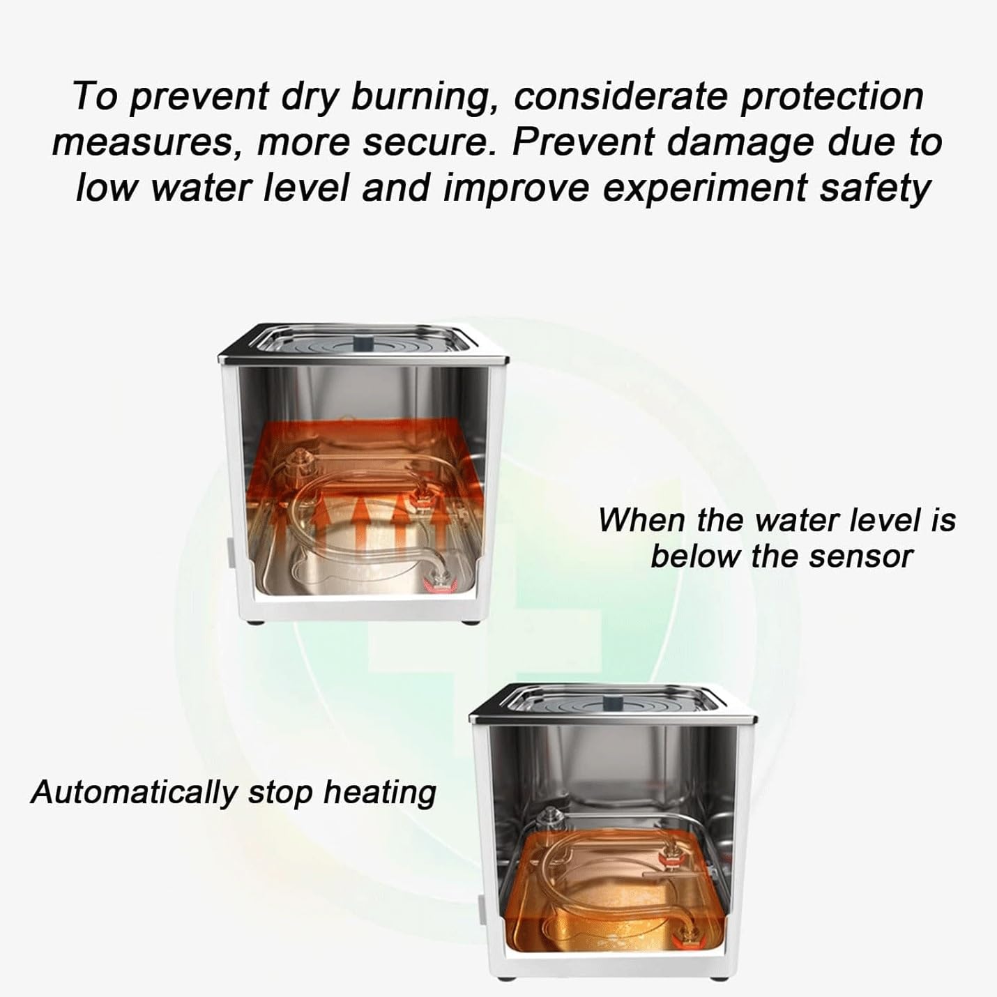 Baño de agua digital con calefacción termostática, protección contra quemaduras en seco, acero inoxidable para experimentos, pantalla digital, 2 agujeros, uso en laboratorio