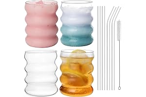 10oz Fun Cup Set: Wave Glass Cups for Girls