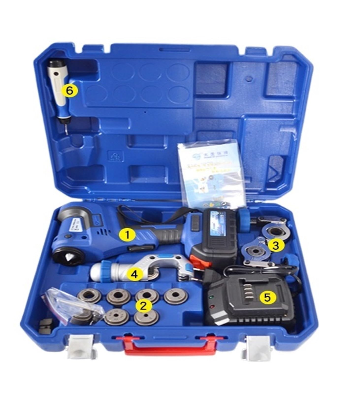 Flaring Tool, Electric Expander, Copper Tube Bell Mouth Cup Hand Drill, Lithium Battery(WK-E800AM-L (Chuck Type) Electric)