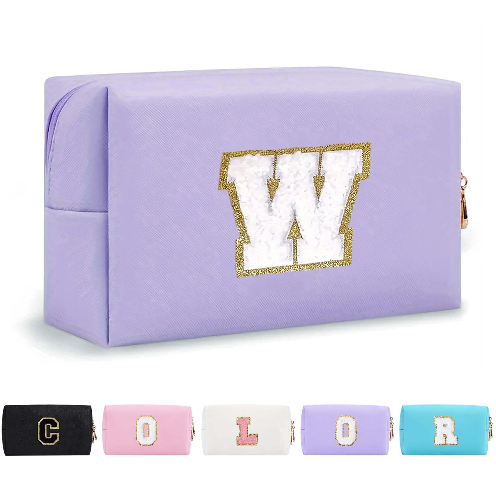 Bolsa de Maquillaje, Bolsa de Cosméticos Impermeable de Viaje, PU Cuero, Neceser de Baño, Bolsa De Aseo Y Almacenamiento para Mujer,Cosas Preppy para niñas Adolescentes (Letra A-Z) — view 61