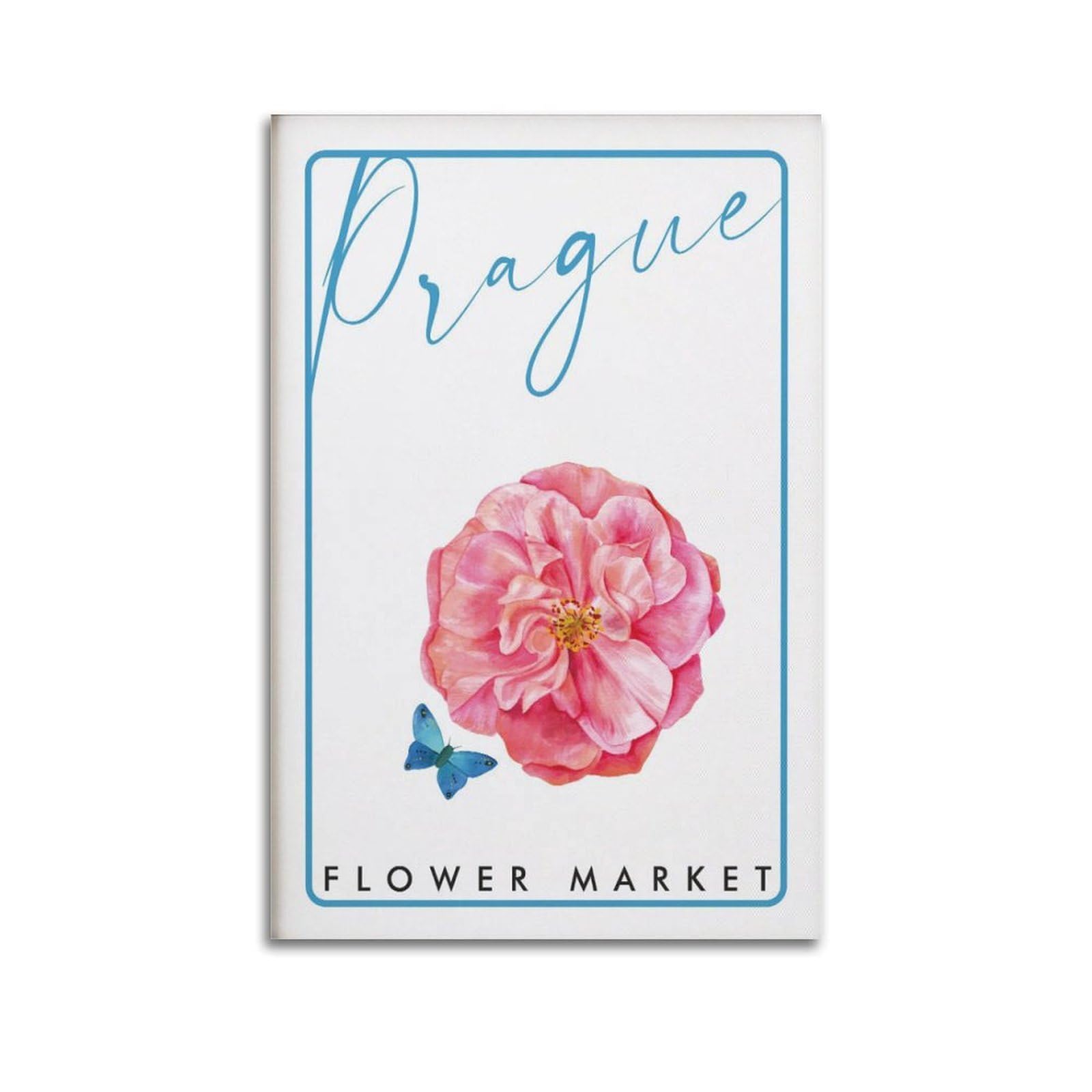 xiaoxiaoshen Prague Flower Market Floral Canvas Poster Wall Art Prints Room Aesthetic Murals Bedroom And Living Decorations 20x30inch(50x75cm)
