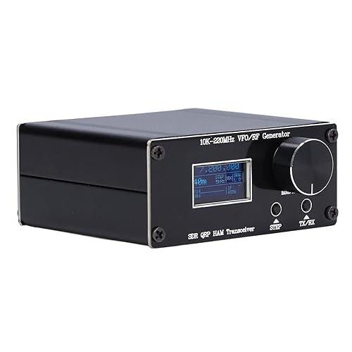 Miniatura 8 de Transceptor de radio, SDR QRP HF Transceptor 10kHz a 220MHz Generador VFO Receptor Superheterodino con indicador de gráfico de barras, Oscilador de