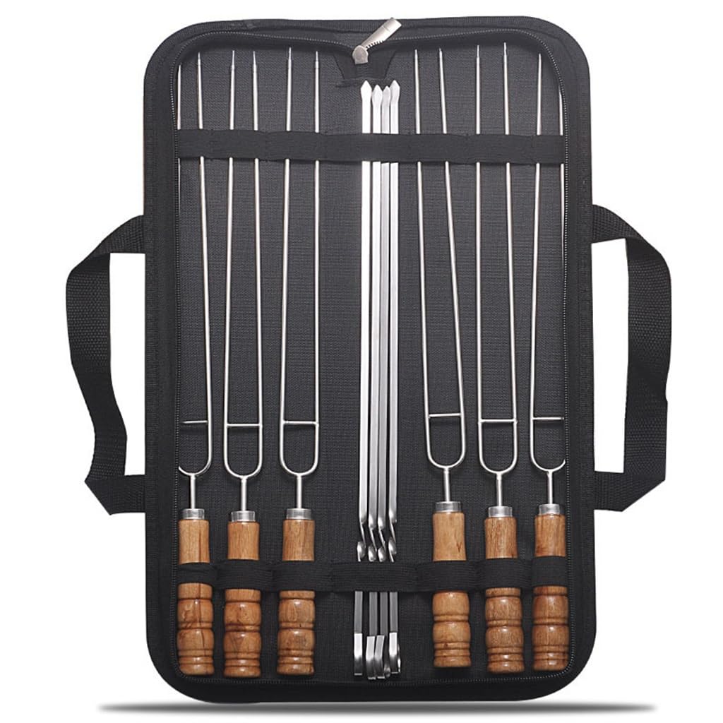 Outdoor Barbecue Fork Stainless Steel Skewer Fork Barbecue Tool Set