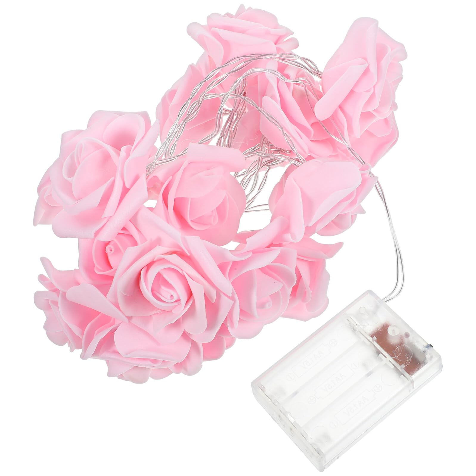 Catena Luminosa a Batteria 3 Metri 20 LED Rosa Luci Decorative a Forma di Rosa per Matrimonio e Festa Luci da Interno ed Esterno per Camera da Letto Risparmio Energetico e