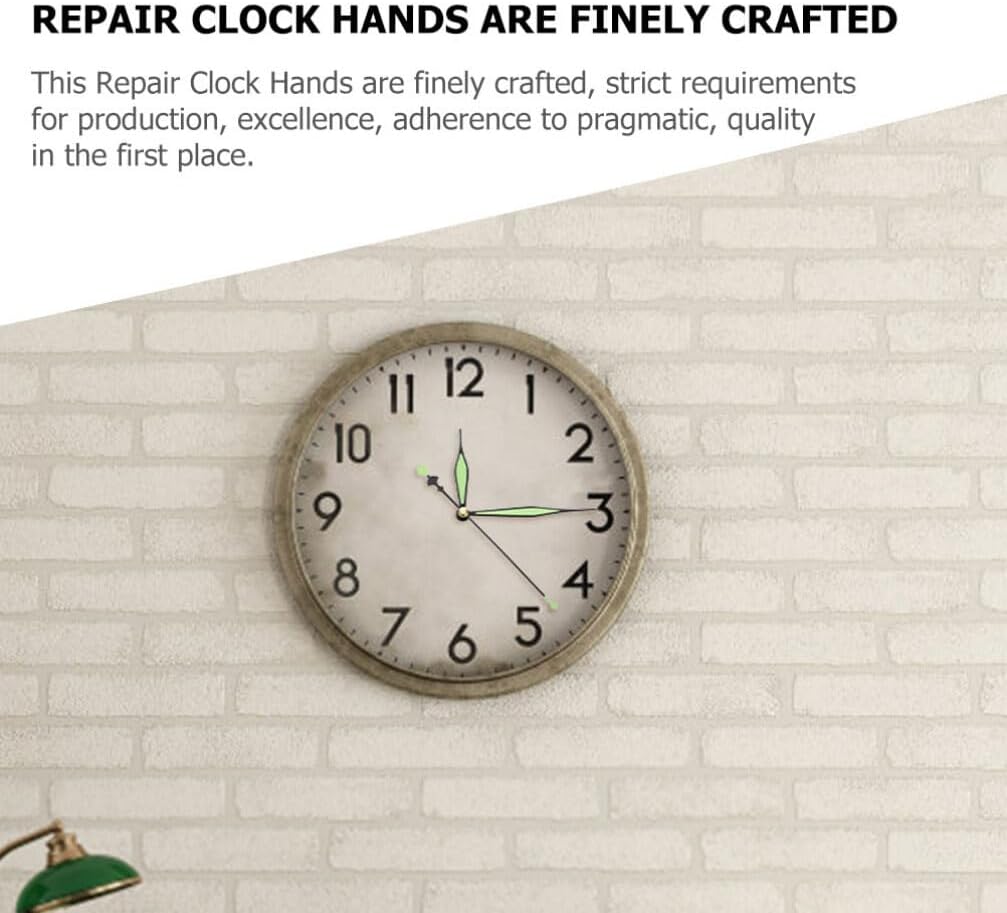 Gatuida DIY Clock Kit Clock Works Replacement Kit Clock Repair Hands 10 Pack Glow Clock Hands Wall Clock Hands Clock Hands with Second Hand in The Dark DIY Clock Kit Clock Repair Hands
