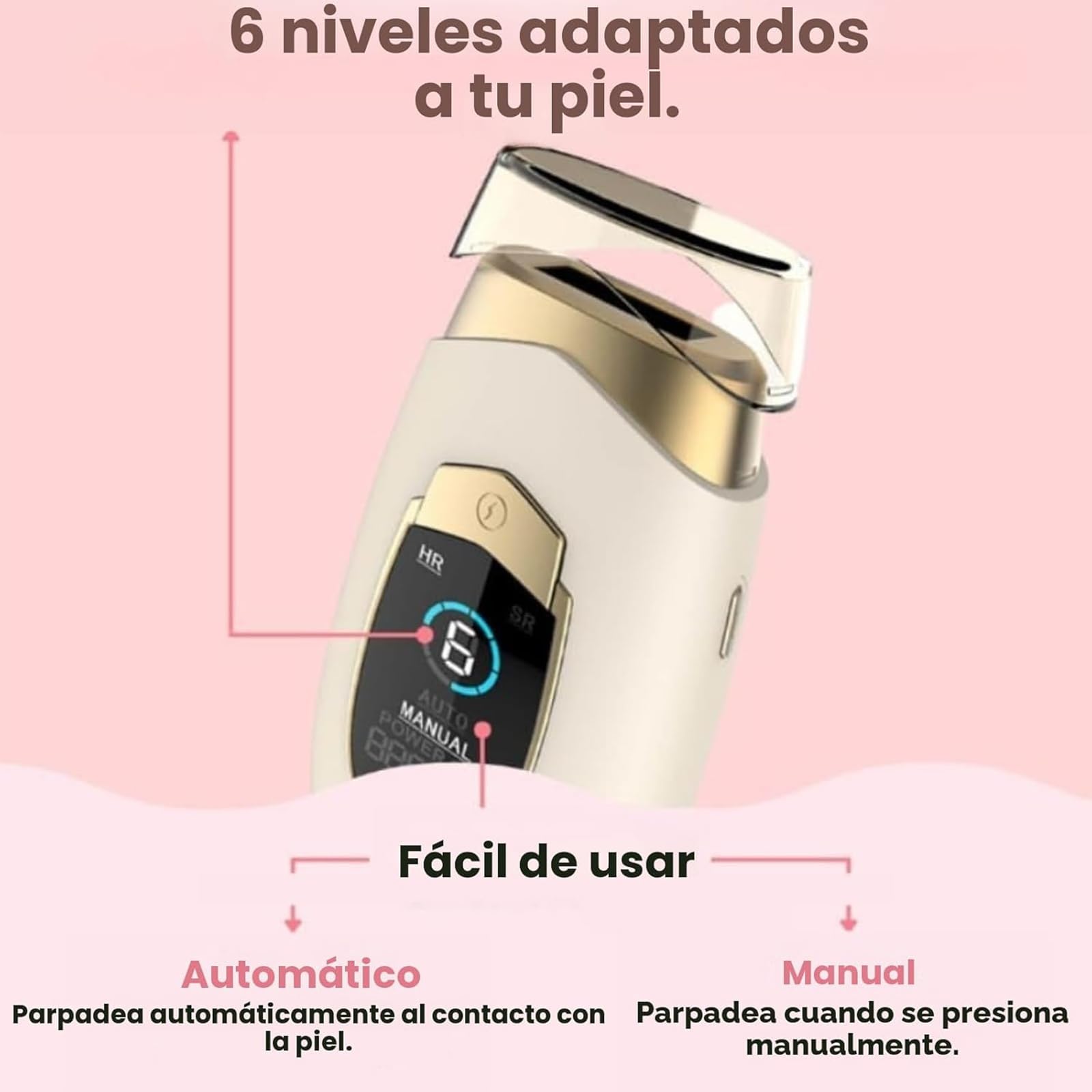 Lumisilk Lumina Pro 2.0 Depiladora Luz Pulsada IPL, Depiladora para Mujer y Hombre con Tecnología IPL, Máquina de Depilación en Casa para Rostro, Piernas, Brazos, Axilas y Bikini(Beige)