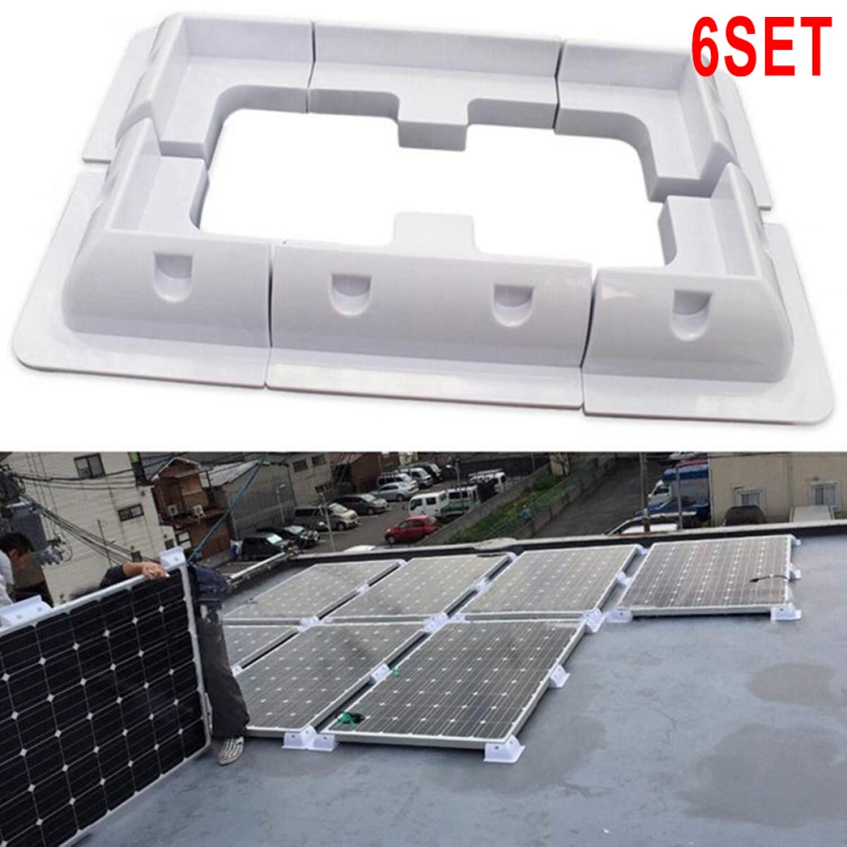 6 pz/set pannello solare bianco nero staffa di montaggio set & kit regolabili caravan camper barca