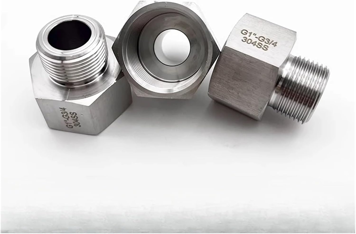 G3/4" BSP Male To Female M14 M16-M22 1/4" 3/8" 1/2" 1" BSP NPT Hex Reducer Bushing 304 Stainless Adapter Fitting High Pressure(M22X1.5 FEMALE_MALE TO FEMALE)