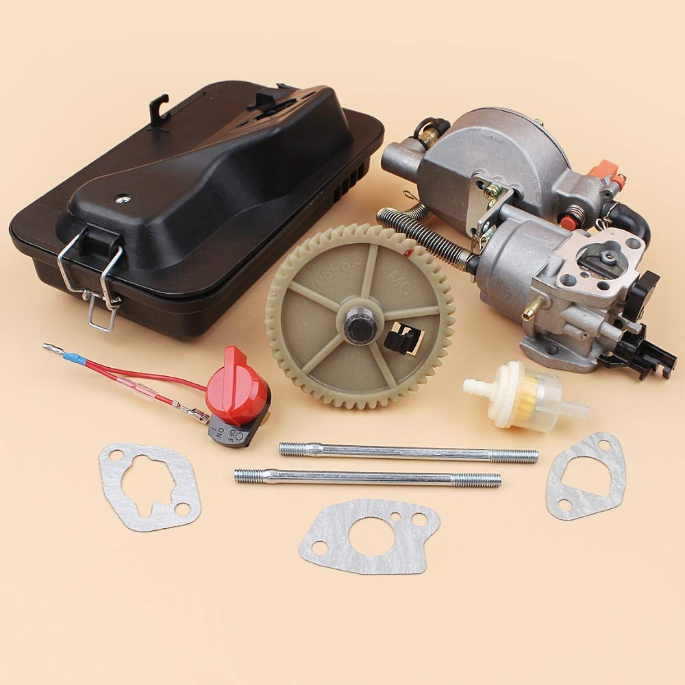 Kit de árbol de levas de carcasa de filtro de aire de perno de carburador de gas apto para HONDA GX160 GX200 168F 5.5HP 6.5HP piezas de generador de gasolina de motor